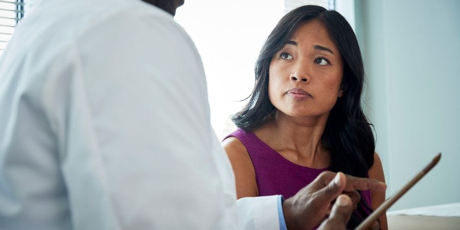 woman at the doctor