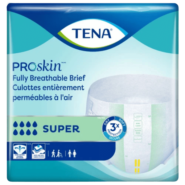 tena proskin fully breathable briefs super absorbent 