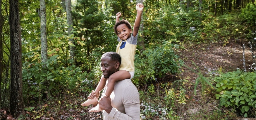 foster parent with child