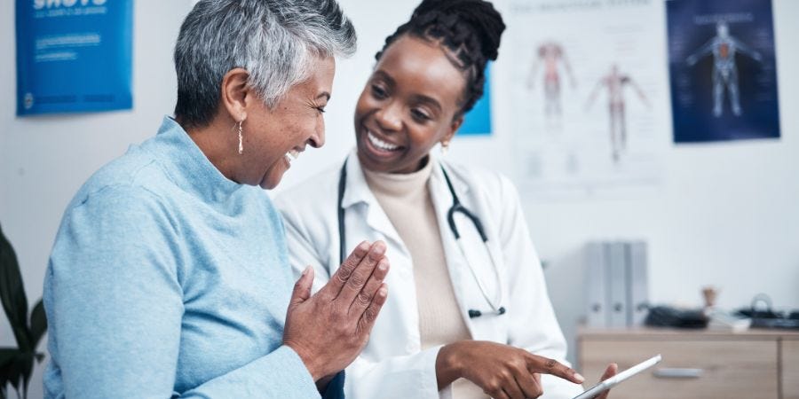 woman at the doctor