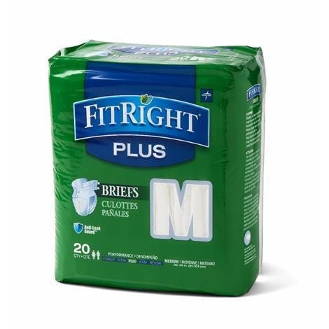 Medline FitRight Plus Cloth Like Adult Briefs
