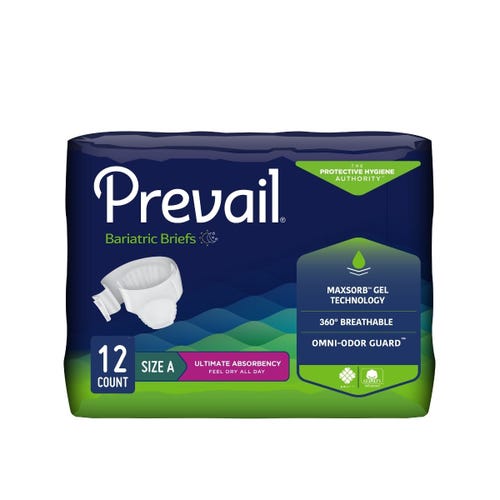 Prevail Bariatric Brief - Ultimate Absorbency - Size A