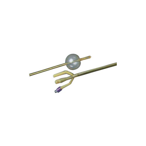 Bardex® Lubricath® Hematuria 3-Way Foley Catheter, Round, 22Fr, 30cc Balloon Capacity