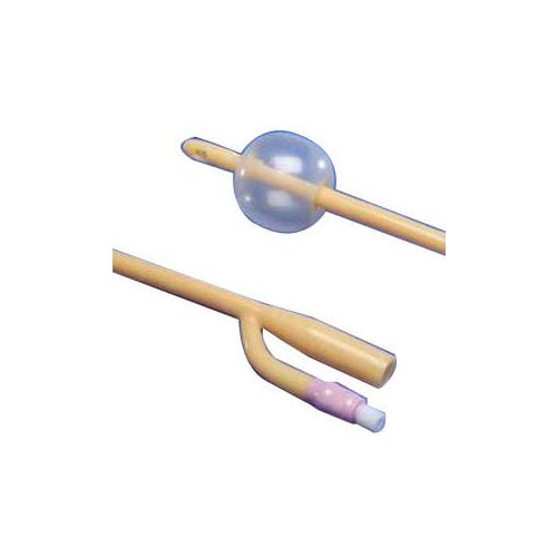 Kendall Dover™ 2-Way Silicone Elastomer-Coated Latex Foley Catheter 14Fr 16
