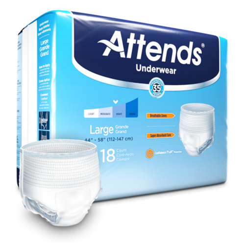 Attends Extra Absorbency Protective Underwear - Large
