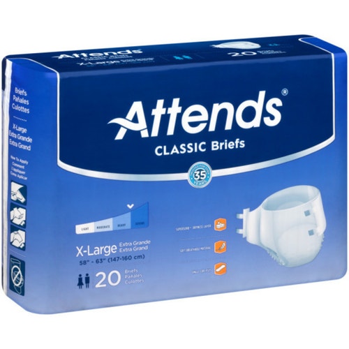 Attends Classic Briefs - Maximum Absorbency - Extra Large