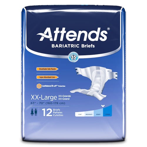 Attends Bariatric Briefs 2XL - Heavy Absorbency