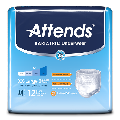 Attends Bariatric Protective Underwear - Heavy Absorbency - 2XL