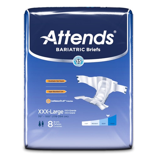 Attends Bariatric Briefs 3XL - Heavy Absorbency