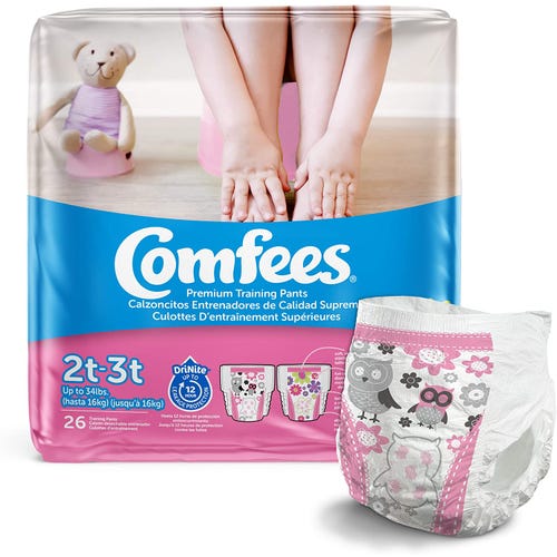 Comfees Training Pants for Girls - 2T - 3T
