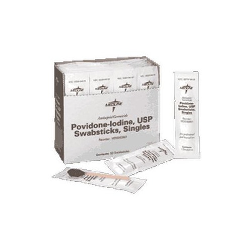Povidone Iodine 10% USP Swabstick (3/Pk)