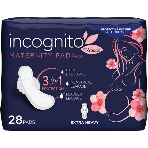 Prevail Incognito 3-in-1 Maternity Pads - Extra Heavy Absorbency