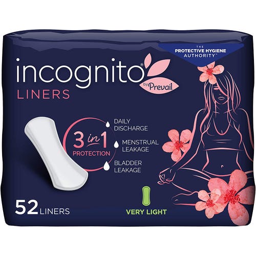 Prevail Incognito 3-in-1 Feminine Liners - Very Light Absorbency
