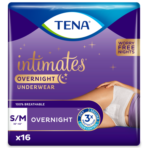 TENA Intimates Overnight Underwear - Overnight Absorbency - Small/Medium 