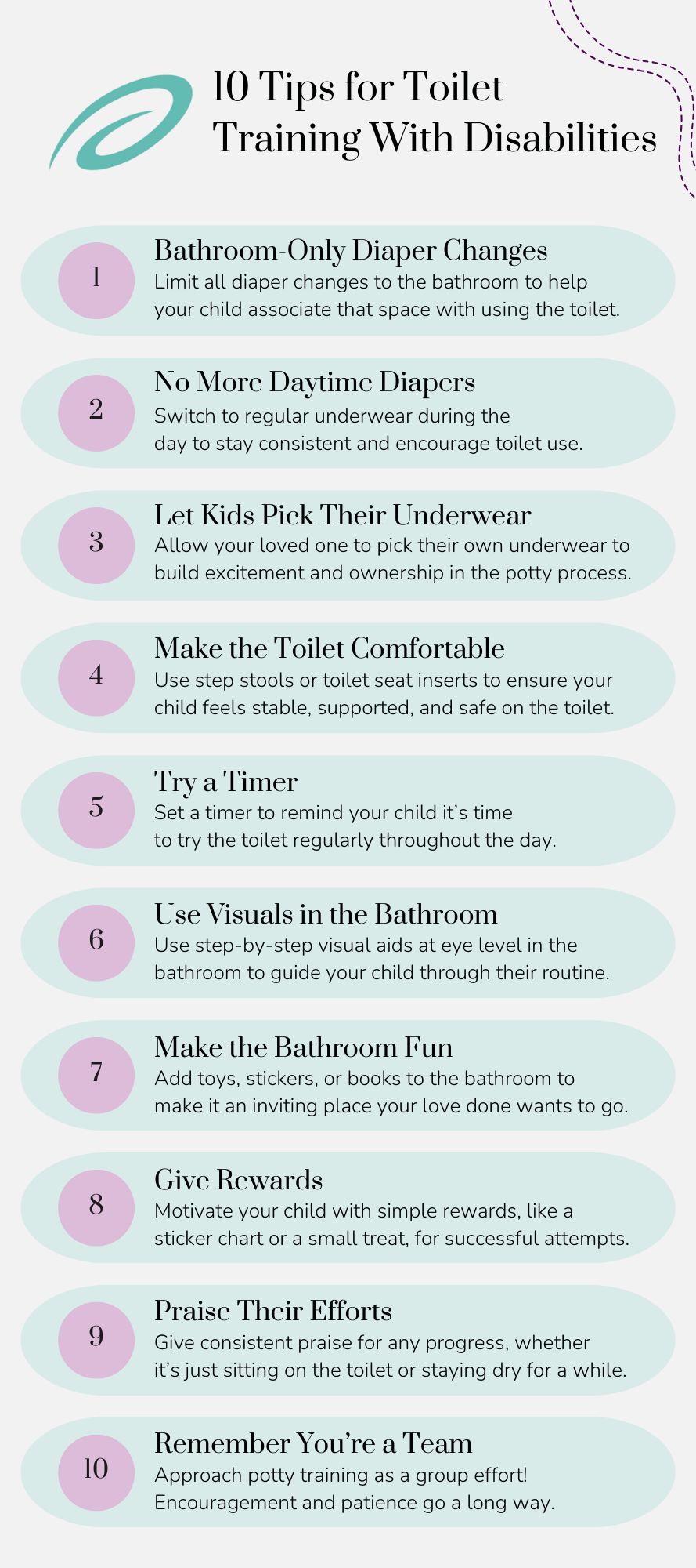 toilet training tips infographic