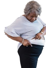 woman in adult pull on