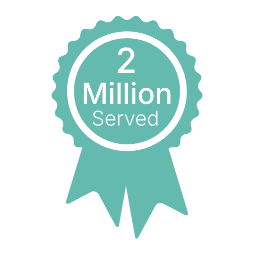 2 million served badge
