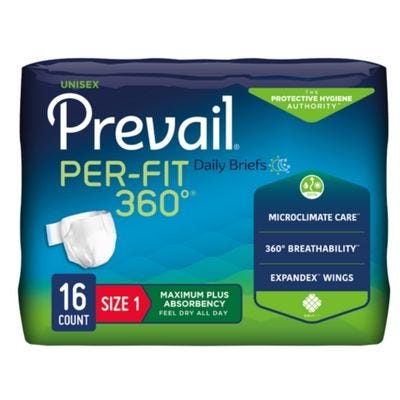 Prevail 360 incontinence diaper
