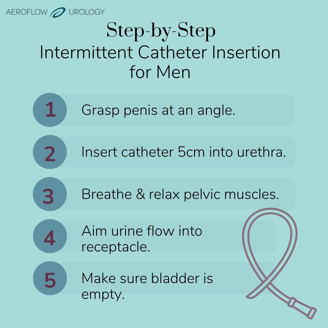 5 steps to catheter insertion for men