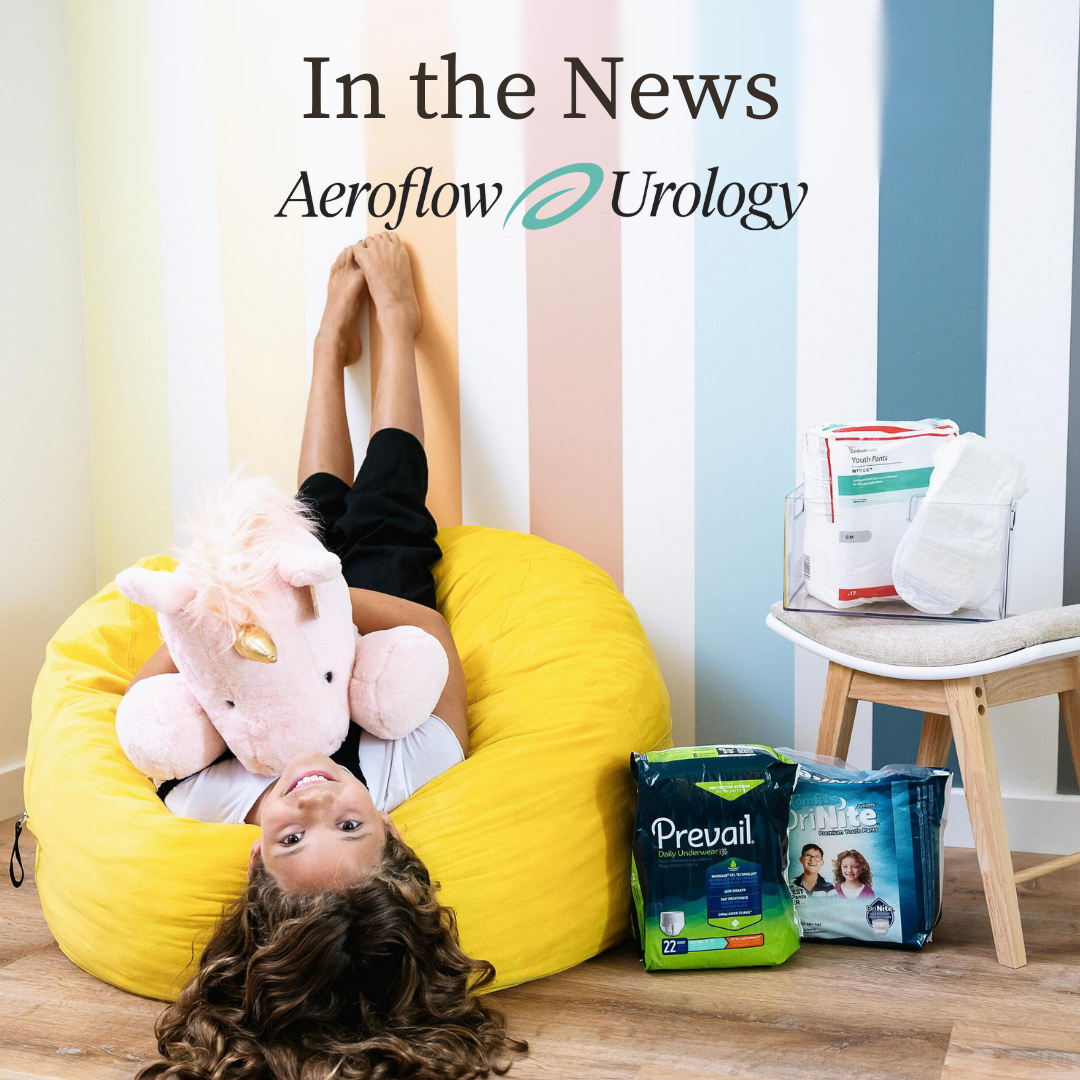 girl with Aeroflow Urology Products