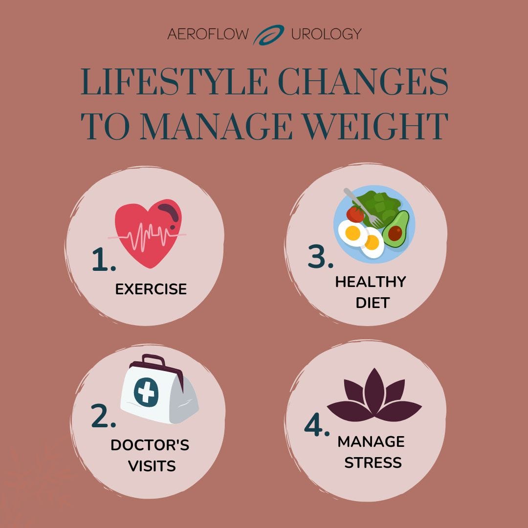 Lifestyle changes for a healthy weight