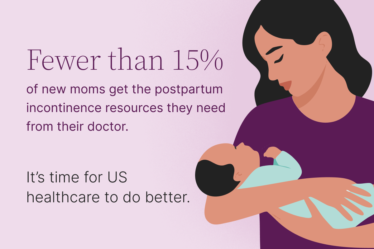 fewer than 15% of moms get postpartum incontinence resources they need