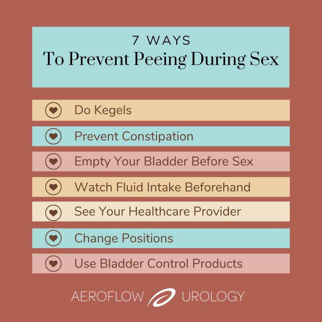 Tips to prevent peeing during sex