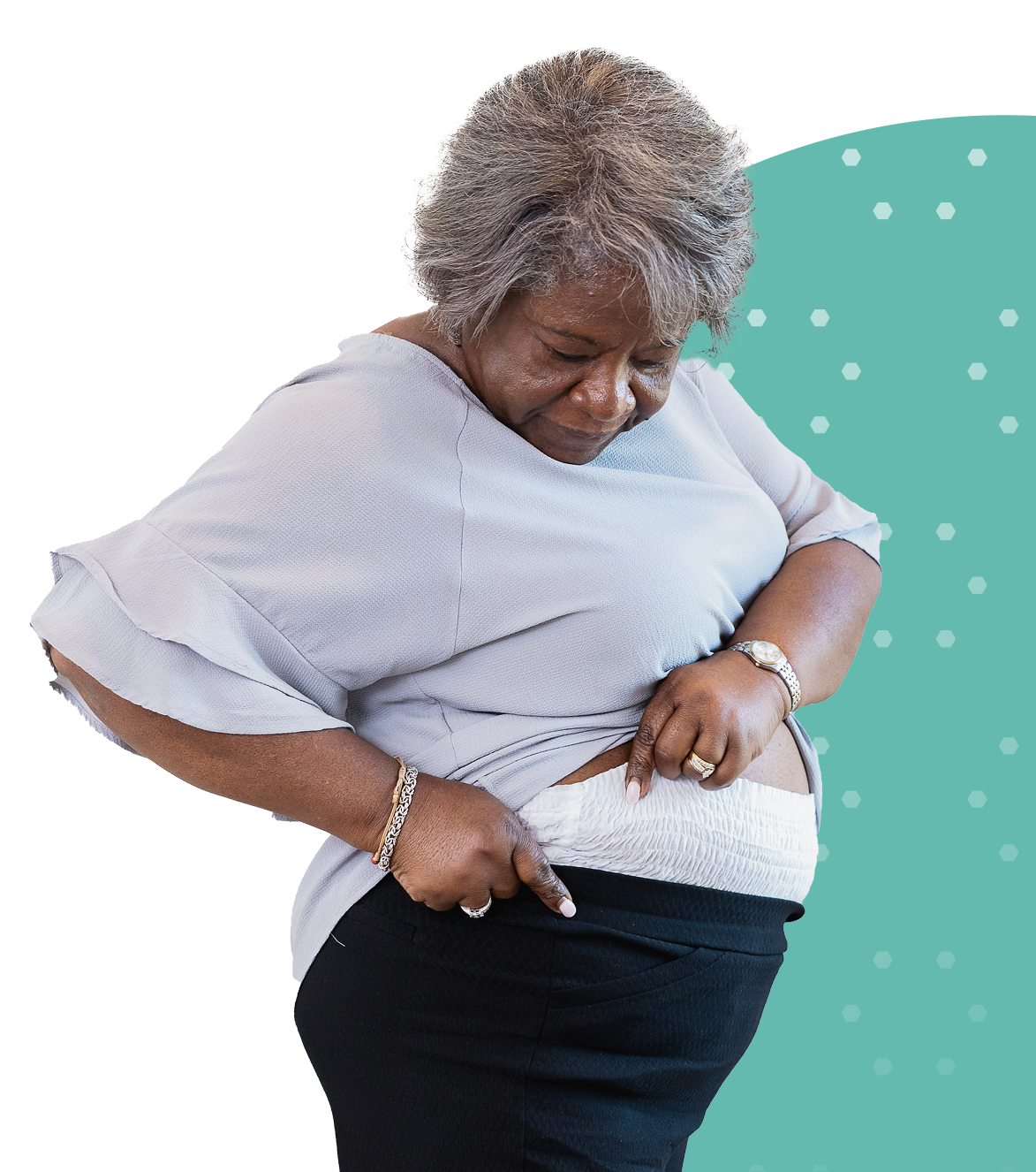 woman in adult pull on