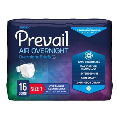 Prevail overnight incontinence product