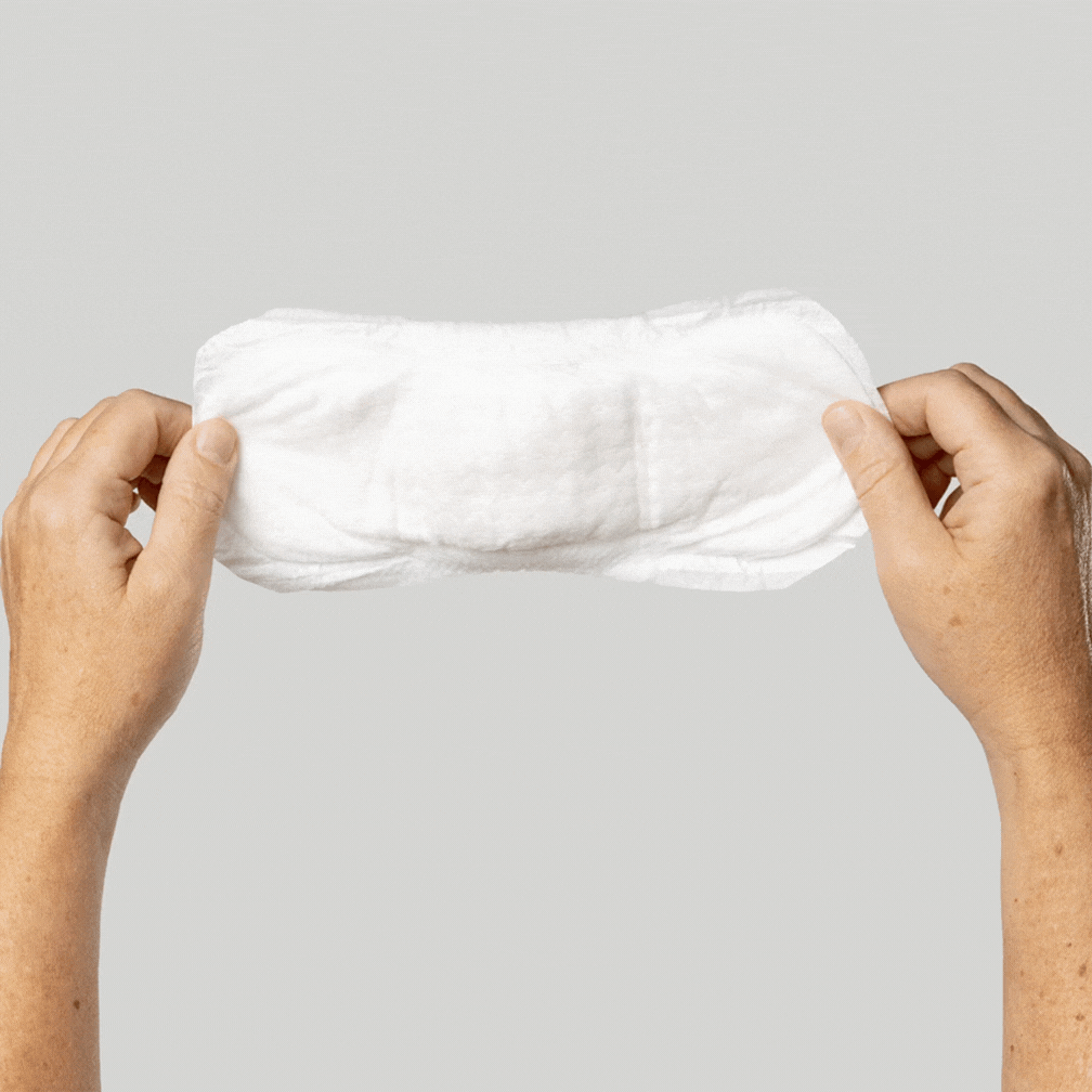 bladder control pad twisting gif