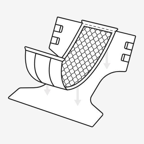 booster pad being applied to diaper illustration