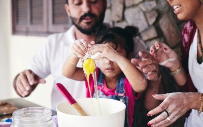 Family cooking with autism