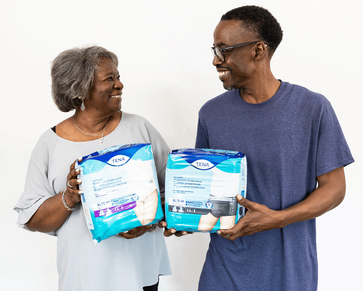 customers holding tena products