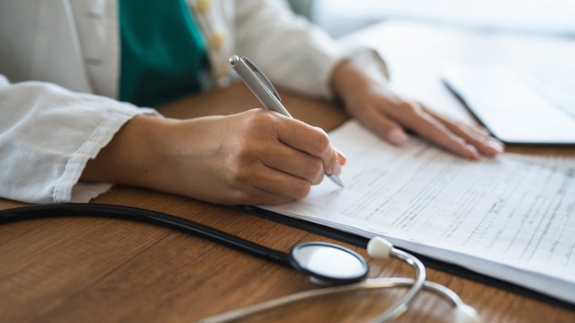 doctor writing a letter