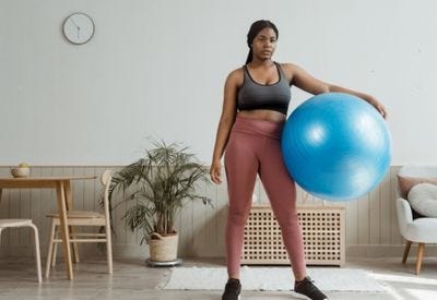 Woman doing kegels for incontinence