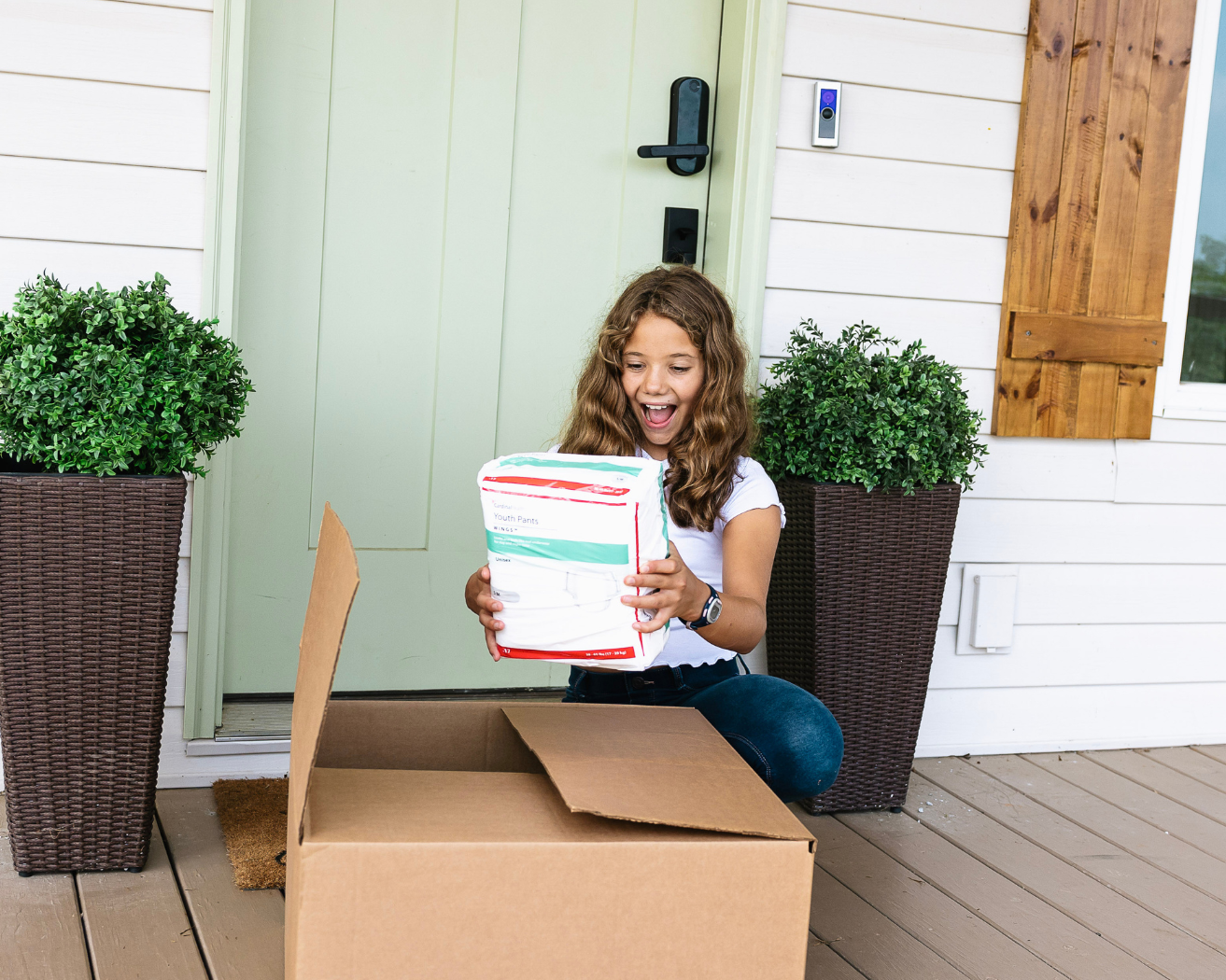 foster child with aeroflow pull ons