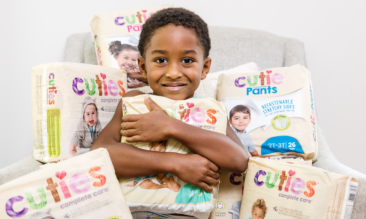 kid with diapers