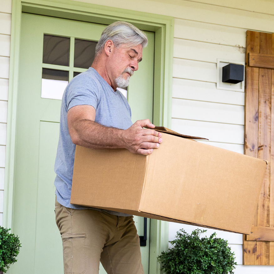 man with aeroflow delivery