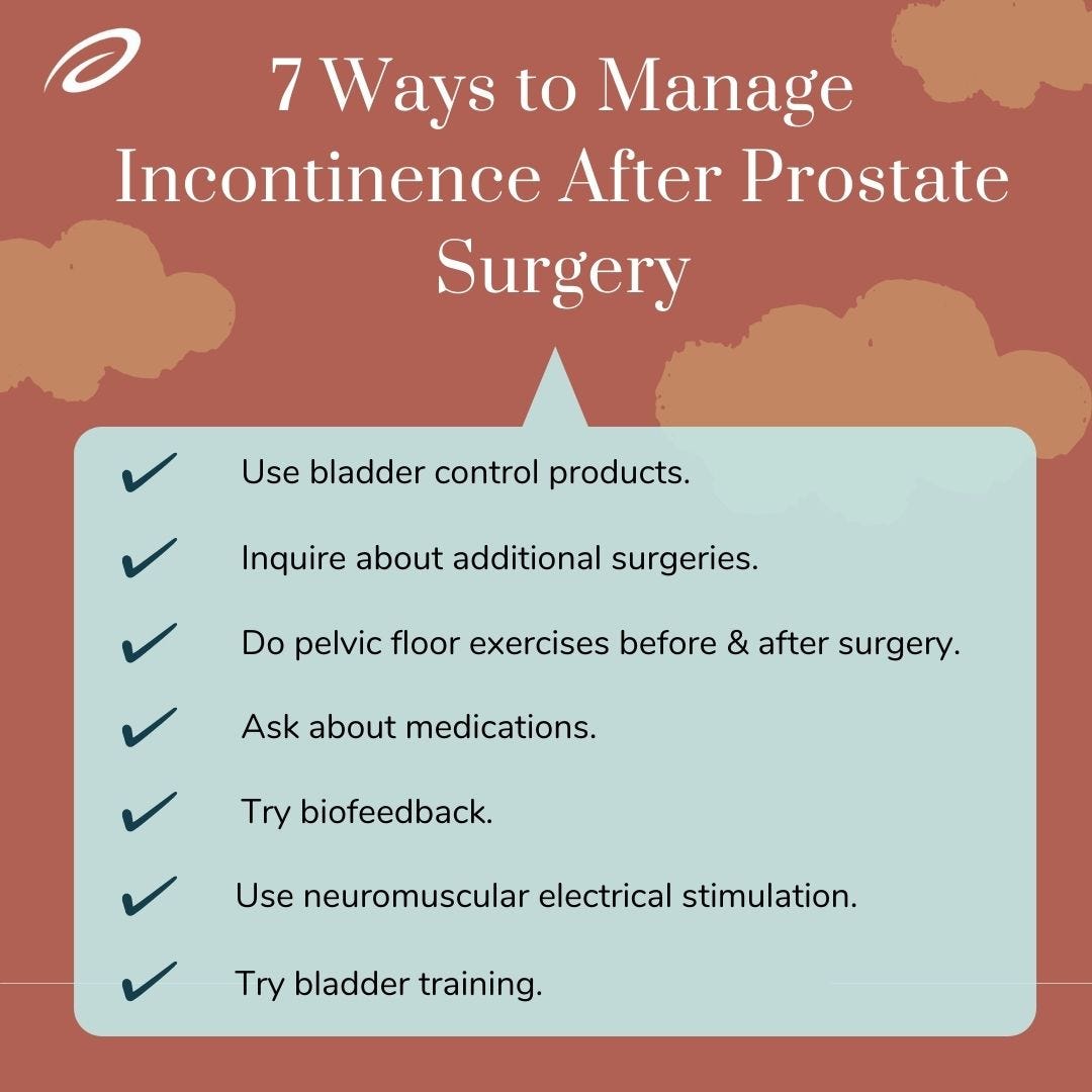 7 ways to manage incontinence after prostate surgery