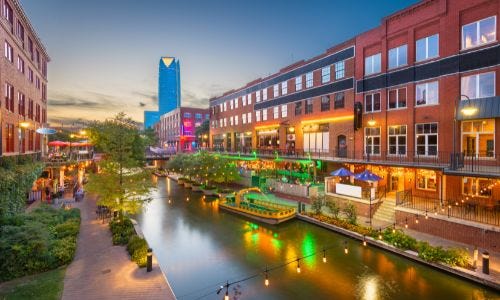 Oklahoma city at night