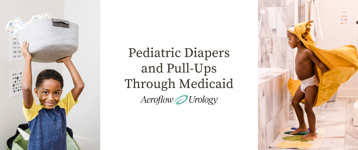 child with pediatric diapers and pull-up