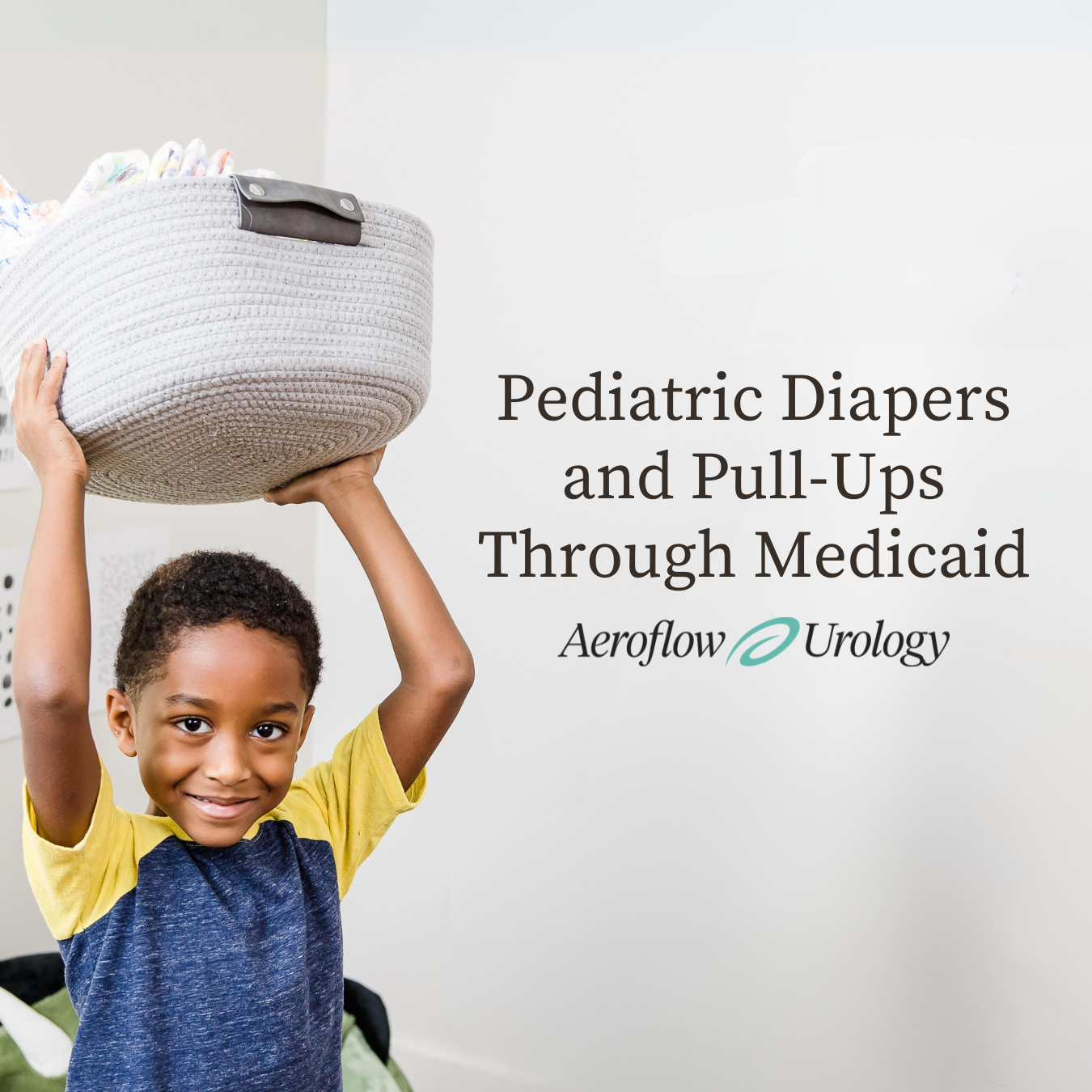 child with pediatric diapers and pull-up