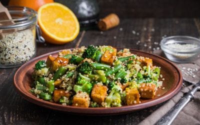 Garlic fried quinoa for bladder health