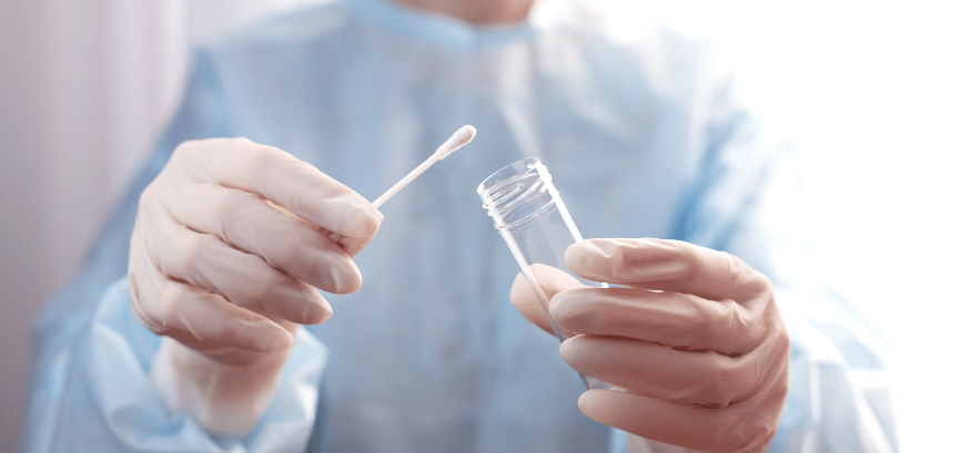 saliva swab and test