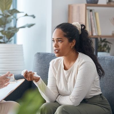 Woman at therapy for incontinence