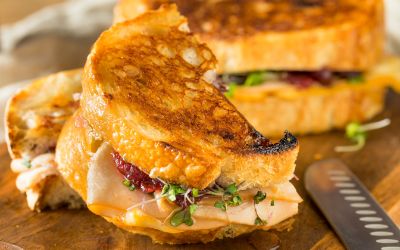 turkey brie and pear sandwhich