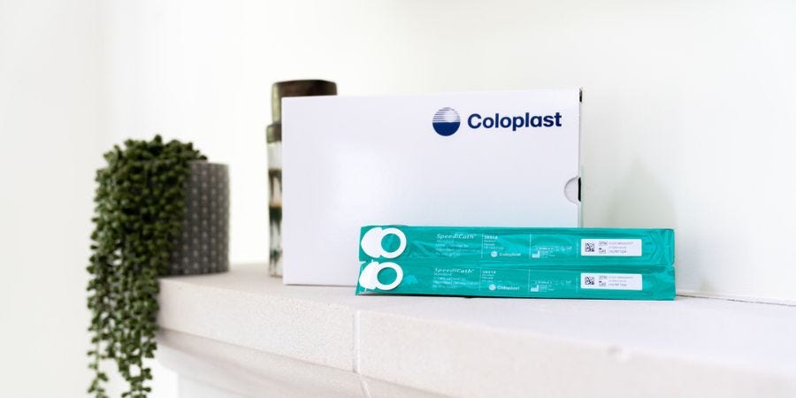 Coloplast catheter on shelf